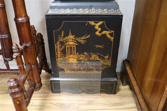 A Chinoiserie longcase clock W.46cm